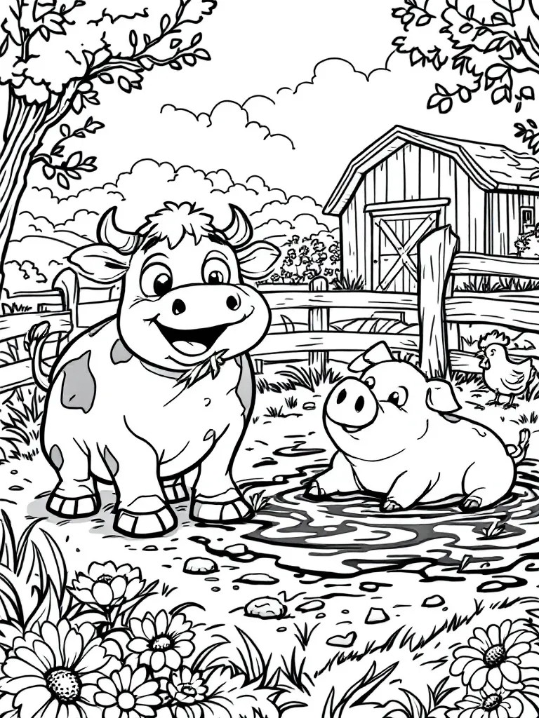 Cow and pig